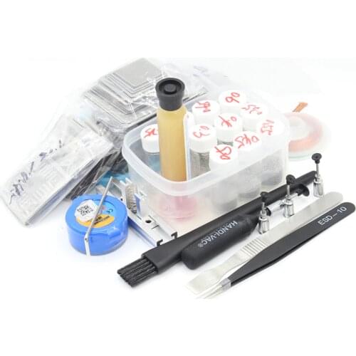 310pcs Direct Heating Metal Template BGA Reballing Stencil Kit Reballing Holder Jig Repair Tool Solder Ball