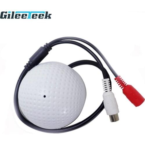 AU-10 Audio Monitoring MIC Sound Pickup Microphone for CCTV Surveillance Security IP Camera Built in Preamp Wired Voice Monitor