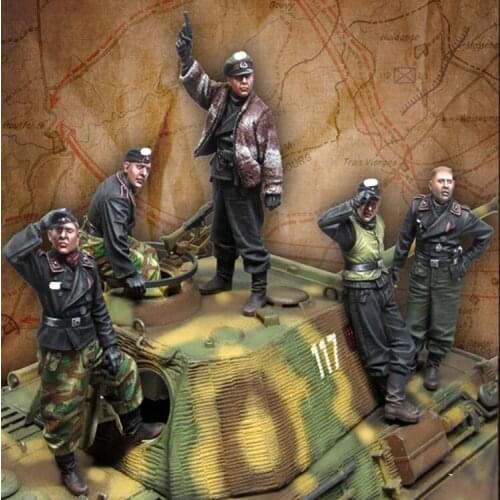 1/35 Tank Crew WW2 BIG set, Resin Model Soldier GK, World War II military theme, Unassembled and unpainted kit