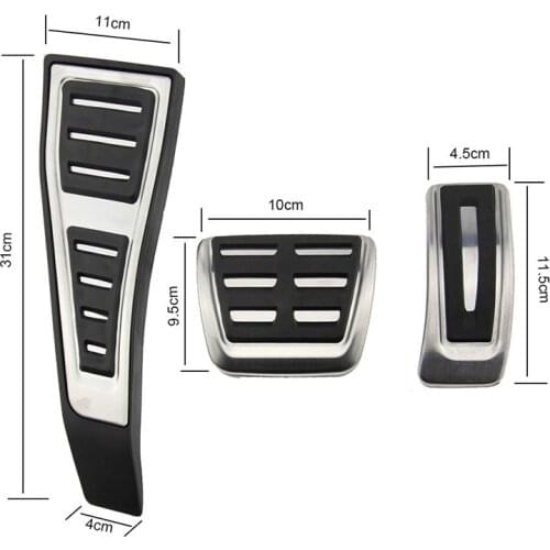 For Audi A4 B9 S4 RS4 8W S-Line 2016 2017 2018 AT Gas Fuel Brake Footrest Foot Pedal Cover Cap Pad Plate RHD Right Hand Drive