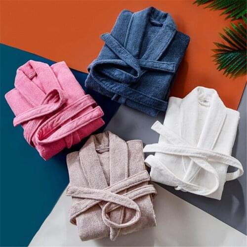 Homewear Couples Winter Lengthen Robe Men Women Toweling Terry Hooded Robe Cotton Bathrobe Soft Sleeprobe Casual халат new