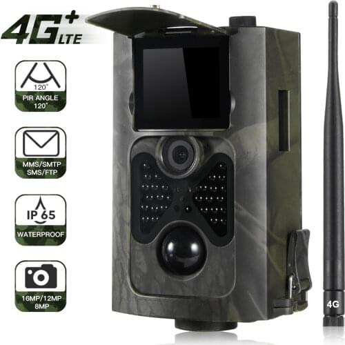 FTP SMTP Email 4G MMS SMS Trail Camera Hunting Wildlife Cameras Cellular Mobile Wireless Wild 16MP 1080P Night Vision HC550LTE