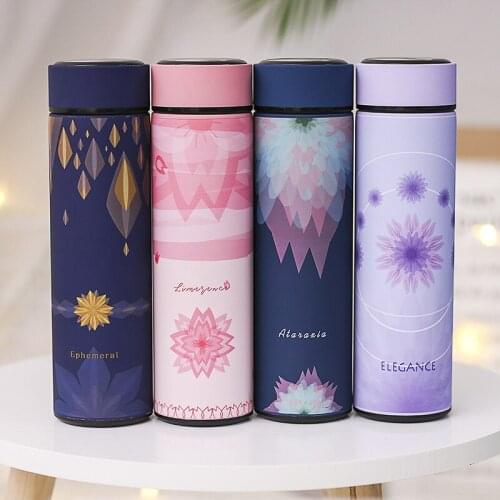 Kawaii Cup Vacuum Stainless Steel Tumbler Flask Creative Office Casual Cup Coffee Travel Mug Mini Water Bottle Thermos Cup Gift
