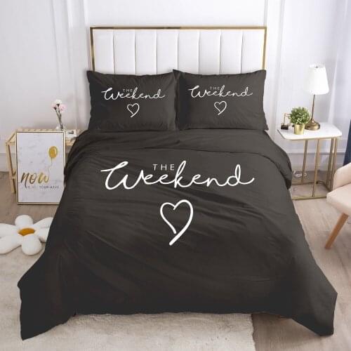 3D Bedding Set Bed Linens Duvet Cover Sets Quilt/Comforter Covers Pillow Case King Queen Single Size Letter Design Home Textile