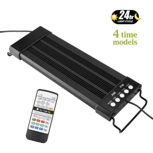 Aquarium LED Lighting 24/7 Hour Full Spectrum Dimmer Lamp for Plant Growth Sunrise Sunset Marine Fish Tank Light RGB 110V 220V