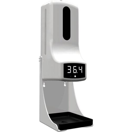 K9 Pro Wall-Mounted Thermometer with Soap Dispenser,with Alarm, Suitable for Use in Offices,Home Schools and Communities