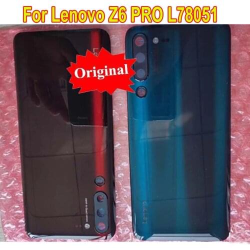 Original Best Glass Battery Back Cover with Camera Frame Rear Door Housing Case For Lenovo Z6 PRO L78051 with adhesive No Lens