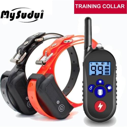 300M Remote Dog Training Collar Pet Shock Collar Electric Dog Trainer Collar Stop Barking Dog Device Rechargeable Waterproof