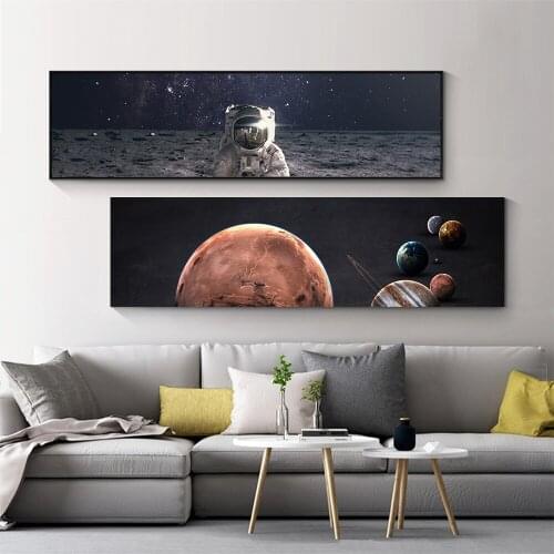 DDHH Astronaut Space Dreaming Stars Planet Limit Oil Painting Canvas Wall Pictures for Living Room Posters and Prints Home Decor