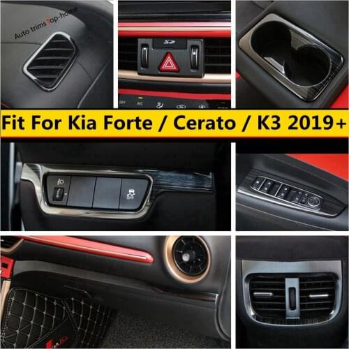 Window Lift / Head Lights Button / Rear Air AC Vent Cover Trim Stainless Steel Interior For Kia Cerato Forte K3 2019 2020 2021