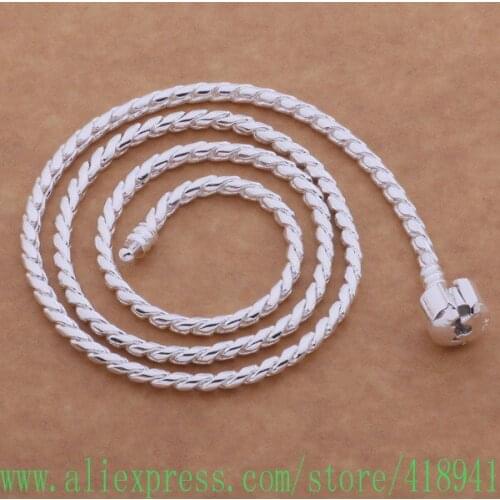 Silver Plated Necklace, Silver Plated fashion jewelry The snake necklace /eprangya bqtakiaa AN518