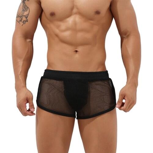 Sexy breathable ice silk mens underwear mens home shorts
