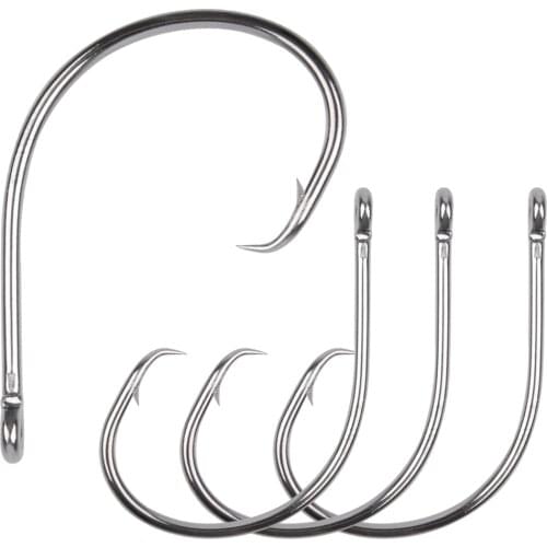 Shaddock 100Pcs High Carbon Steel Fishing Hook Octopus Offset Sport Circle Fishing Hooks For Freshwater Fishing