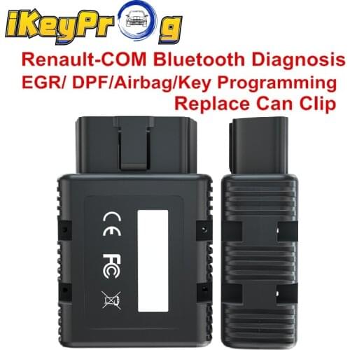 For Renault OBDII Bluetooth Renault-COM OBD2 Scanner Bluetooth Scanner Key Programmer/ECU/Airbag Programming Renault COM