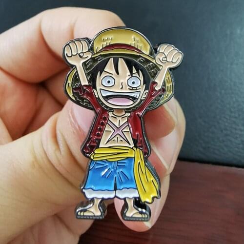Straw Hat Luffy King of the Pirates Devil Fruit enamel pin Japanese Cartoon Brooch Popular Anime Cosplay Game Badge