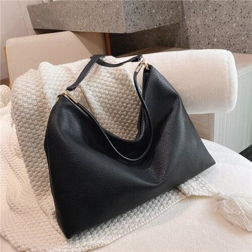 High Capcaity Soft PU Leather Vintage Women Designer Hand Bag Totes Designers Luxury Women Shoulder Bags Female Top-handle Bags