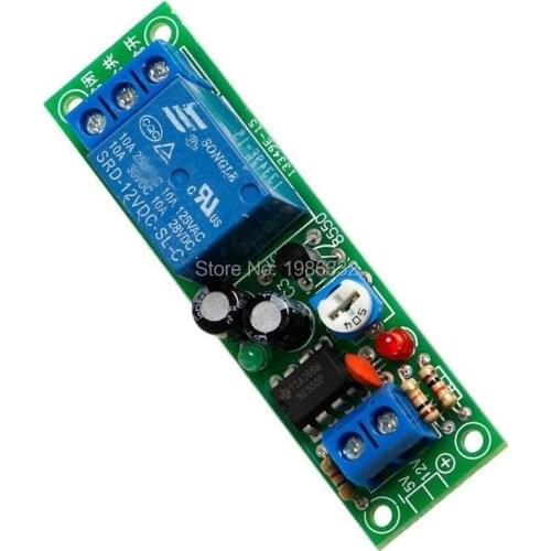 WS16 DC 10V-15V 12V Conduction NE555 Delay Time Timing Relay Module Delay Timer Turn On 1~200 seconds Adjustable Switch