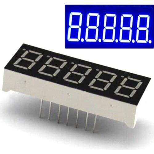 0.36 inch 5 Digital Led Display 7 Seg Segment Common Cathode Blue