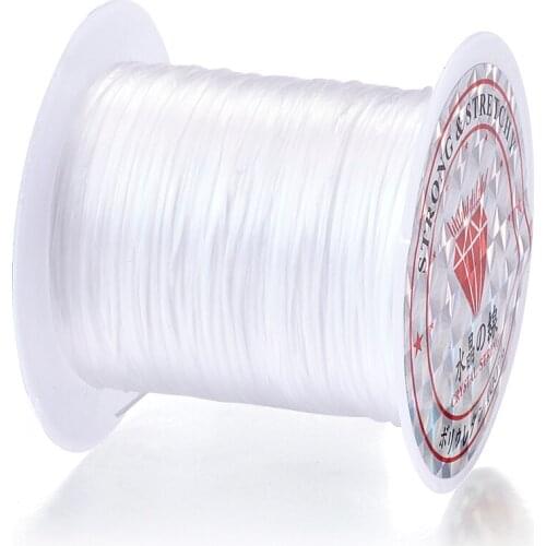 10m/roll 0.8mm Elastic Crystal Beading String Thread for Stretch Bracelet DIY Jewelry Making Cord Line White Black