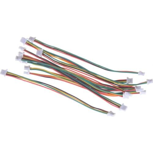 10pcs/lot 100MM Mini Micro SH 1.0mm 4-Pin JST Double Connector Plugs Wires Cables Wholesale