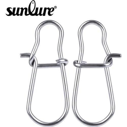 100pcs NiceFastlock Snap Fishing Barrel Swivel safety snap 12mm-33.5mm Swivel Snap 0#-8# fishing swivels