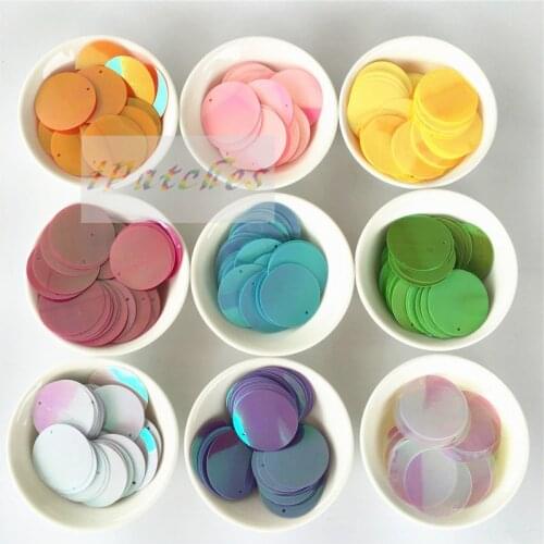 144pcs/lot 30mm Large Sequin pvc round loose sequins Sewing craft Diy Scrapbook Handmade Project Garment Pendant accessories