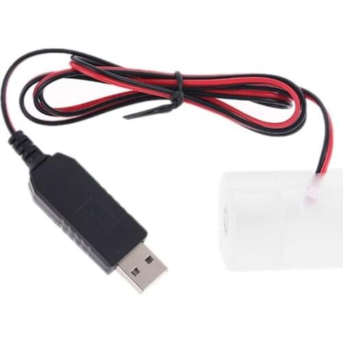 D Battery Eliminator USB Power Supply Cable Can Replace 1 to 4pcs LR20 D Battery for Gas Cooker Torch and more