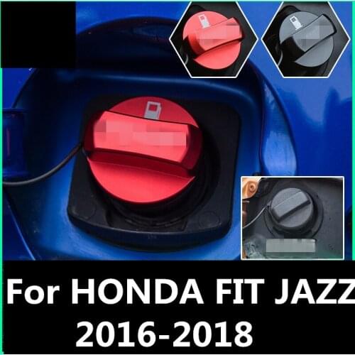 For HONDA FIT JAZZ 2016-2018 Aluminu Gasoline Diesel Fuel Tank Cap Cover Trim Interior decoration Auto Accessories