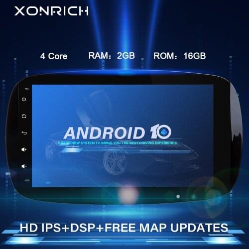 IPS DSP 2G RAM 1 Din Android 10 Car Radio Multimedia Player For Mercedes Smart Fortwo 2015 2016 2017 GPS Navigation Stereo Audio