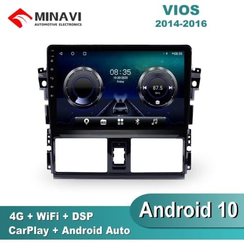 10'' IPS Android 9.0 Car Radio TOYOTA YARIS VIOS 2014/2015/2016 Multimedia GPS Navigation Navi Player Auto Stereo 2din WIFI
