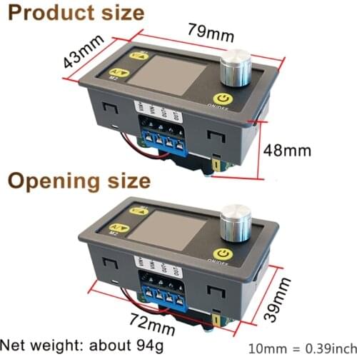 CC CV 36V 5A 80W 10Groups Power Module DC DC Buck-Boost Converter Color screen 97BB