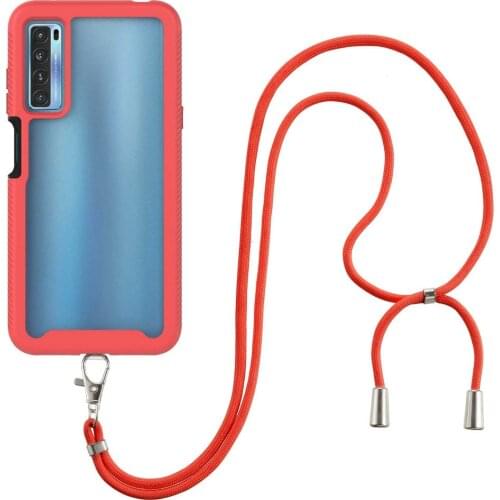 For TCL 20L Plus 20 5G Crystal Case Lanyard Outdoor Sport Bumper Armor Shell TCL 20 L Case TCL20 L20 20L+ Phone Cover Shockproof