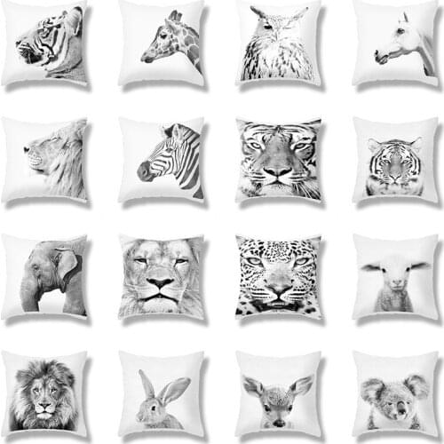 Animal Throw Pillow Case Cushion Covers for Home Sofa Chair Decorative Pillowcases