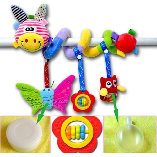 Toy Baby Stroller Comfort Stuffed Animal Rattle Mobile Infant Stroller Toys For Baby Hanging Bed Bell Crib Rattles Toys Gifts