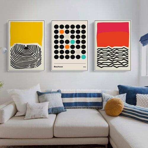 Geometric Color Block Line Decorative Painting Modern Minimalist Abstract Art Living Room Office Porch Hanging Can Be Customized