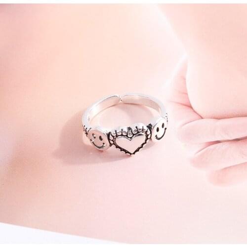 Exquisite High-quality Love Ring Adjustable Size Cute Interesting Personality Opening Rings For Girlfriend Gifts