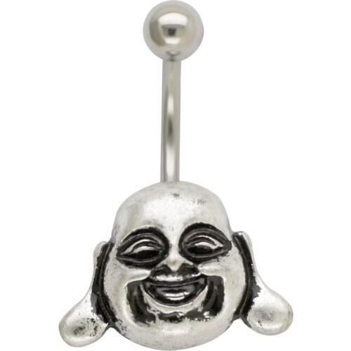 JHJT MUSI 14G Navel Belly Button Rings Belly Piercing 316L Surgical Steel Chinese Elements Fashion Body Jewelry Barbell