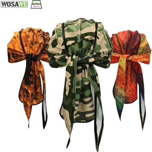 WOSAWE Printed Cycling Cap Summer Men Women Fishing Running Headscarf Ciclismo Hood Headband Hiking Caps Sport Bandana