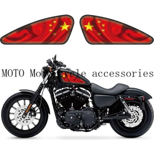 China Flag Logo Graphics Motorcycle Fuel Tank Decals Stickers For Sporters XL 883 1200 X/V/R/N/L/C XR1200 48 72 IRON