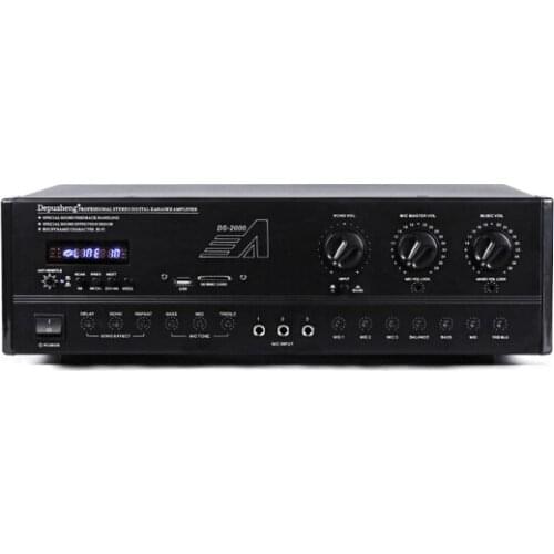 Card pack Power Amplifier professional K T V Bluetooth receiver Cara OK merged Anti howling call reverb