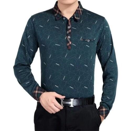 2019 Autumn Casual Fitness Long Sleeve Polo Shirt With Jersey Pocket Lapel Mens Polos Tee Shirts