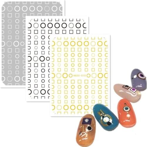 Newest HAXX-009 3d nail stickers Japan style nail decals template back glue DIY decorations tools for nail art