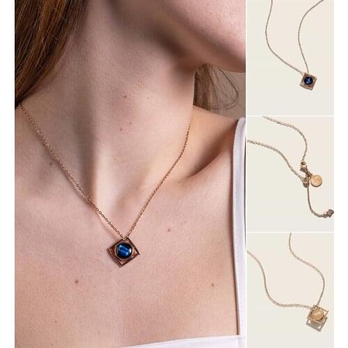 Newly Astral Tetrad Necklace in Rose Gold with Constellation Pattern Womens Clavicle Chain Jewelry Gift