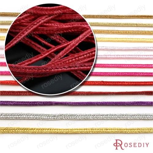 Wholesale Width 2mm Polyester Cords buckle Rope Diy Findings Accessories 50 Meter(JM7777)