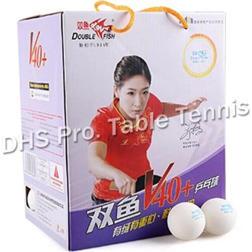 Original Double Fish NEW V40+ Training New Material Seamed PP Ball Table Tennis ball / ping pong ball 100pcs/box