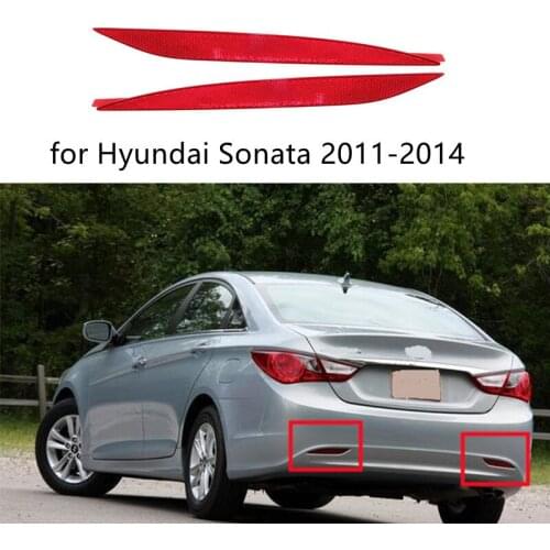 A Pair Auto Rear Tail Bumper Reflector Fit For Hyundai Sonata 2011 2012 2013 2014 Brake Warning Lamp Car Accessries