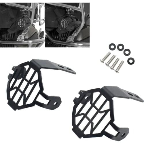 Fog Lights Guards Spot Protector Cover For BMW R1200GS F800GS Adventure 2013 2014 2015 2016 2017 Motorcycle Black Aluminum