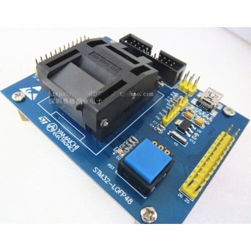 Clamshell IC51-0484-806 LQFP48 STM32 GD32F YAMAICHI 12*12mm 0.5mm IC Burning seat Adapter testing seat Test Socket test bench