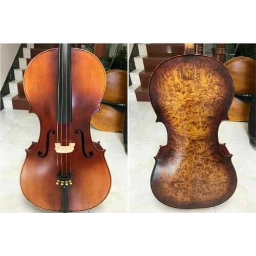 Top quality Cello 4/4 Size full Hand made antique old style cello 4/4 size