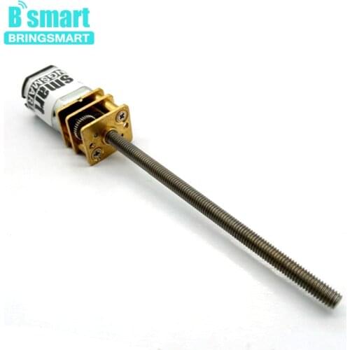 Bringsmart M3 Screw 55mm Threaded Shaft 3V 6V 12V DC Motor 15/30/60/100/150/200/250/300/600rpm Mini Electric Gear Reducer N20